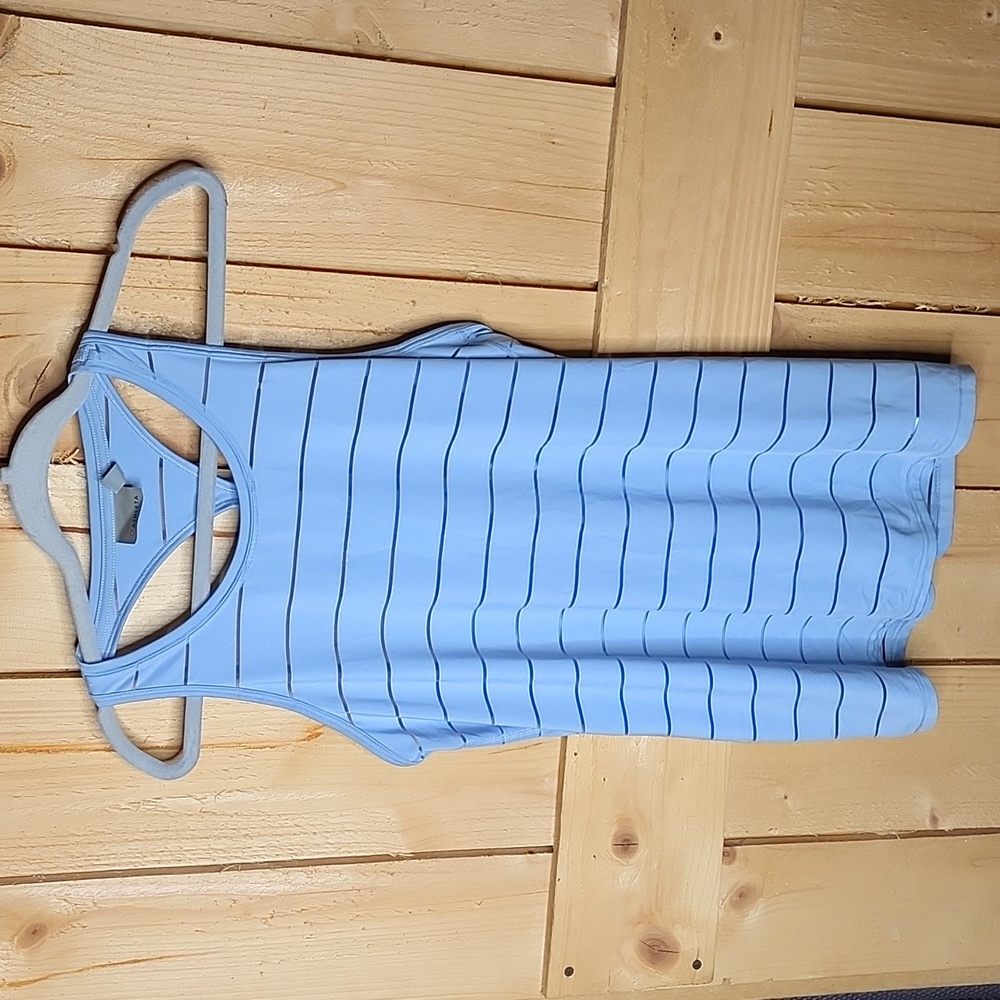 Athleta Light Blue Striped Tank Top - Picture 2 of 4